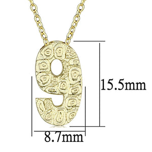 LO3465 - Flash Gold Brass Chain Pendant with Top Grade Crystal  in Clear