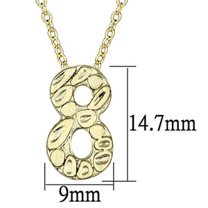 LO3466 - Flash Gold Brass Chain Pendant with Top Grade Crystal  in Clear