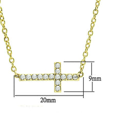 Load image into Gallery viewer, LO3477 - Flash Gold Brass Chain Pendant with Top Grade Crystal  in Clear
