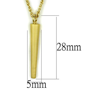 LO3710 - Gold & Brush Brass Chain Pendant with No Stone