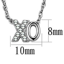 Load image into Gallery viewer, LO3845 - Rhodium Brass Necklace with Top Grade Crystal  in Clear