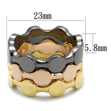 Load image into Gallery viewer, LO3926 - Tricolor Brass Ring with No Stone