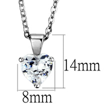 Load image into Gallery viewer, LO3935 - Rhodium Brass Chain Pendant with AAA Grade CZ  in Clear