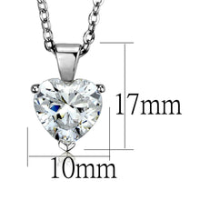 Load image into Gallery viewer, LO3937 - Rhodium Brass Chain Pendant with AAA Grade CZ  in Clear