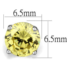Load image into Gallery viewer, LO3953 - Rhodium Brass Earrings with AAA Grade CZ  in Citrine Yellow