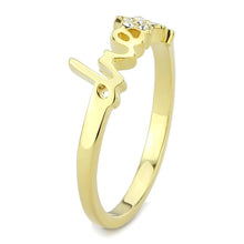 Load image into Gallery viewer, LO3961 Flash Gold Brass Ring with Top Grade Crystal in Clear