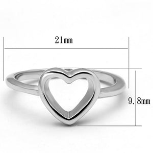LO3986 Rhodium Brass Ring with No Stone in No Stone