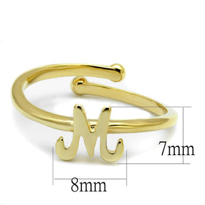 LO3994 - Flash Gold Brass Ring with No Stone