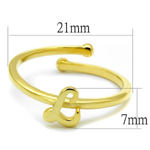 LO3998 - Flash Gold Brass Ring with No Stone