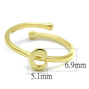 LO4008 - Flash Gold Brass Ring with No Stone