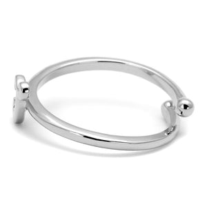 LO4011 - Rhodium Brass Ring with No Stone