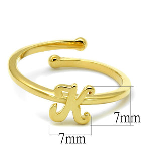 LO4024 - Flash Gold Brass Ring with No Stone