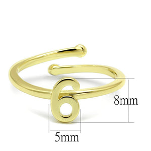 LO4034 - Flash Gold Brass Ring with No Stone