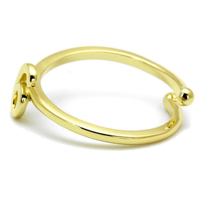 LO4034 - Flash Gold Brass Ring with No Stone