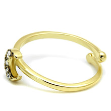 Load image into Gallery viewer, LO4046 - Flash Gold Brass Ring with Top Grade Crystal  in Clear