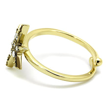 Load image into Gallery viewer, LO4052 - Flash Gold Brass Ring with Top Grade Crystal  in Clear