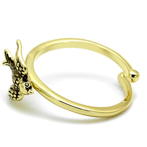 LO4054 - Flash Gold Brass Ring with No Stone