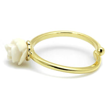 Load image into Gallery viewer, LO4057 - Flash Gold Brass Ring with Synthetic Synthetic Stone in Citrine Yellow