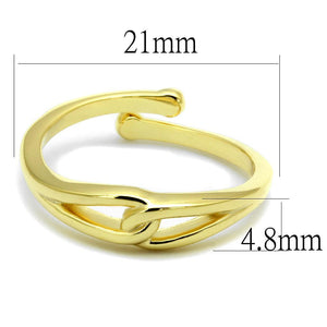 LO4081 Flash Gold Brass Ring with No Stone in No Stone