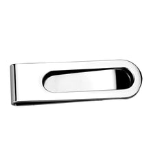 Load image into Gallery viewer, LO4130 - Rhodium Brass Money clip with Epoxy  in Jet