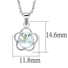 Load image into Gallery viewer, LO4143 - Rhodium Brass Chain Pendant with AAA Grade CZ  in Clear