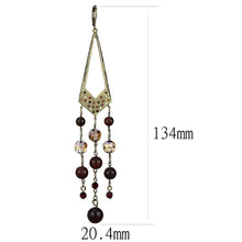 Load image into Gallery viewer, LO4186 - Antique Copper Brass Earrings with Assorted  in Multi Color
