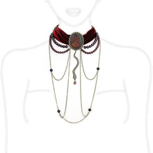 Load image into Gallery viewer, LO4212 - Antique Copper Brass Necklace with Synthetic Synthetic Stone in Smoked Quartz