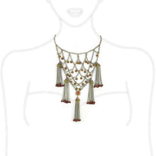 Load image into Gallery viewer, LO4213 - Antique Copper Brass Necklace with Synthetic Onyx in Red Series