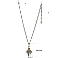Load image into Gallery viewer, LO4216 - Antique Copper Brass Necklace with Synthetic Synthetic Glass in Champagne