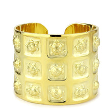 Load image into Gallery viewer, LO4297 - Matte Gold &amp; Gold Brass Bangle with No Stone