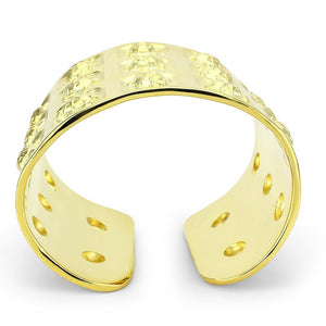 LO4297 - Matte Gold & Gold Brass Bangle with No Stone