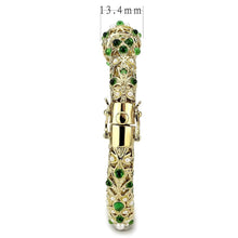 Load image into Gallery viewer, LO4300 - Gold Brass Bangle with Assorted  in Emerald