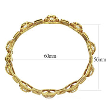 Load image into Gallery viewer, LO4335 - Gold Brass Bangle with AAA Grade CZ  in Citrine Yellow