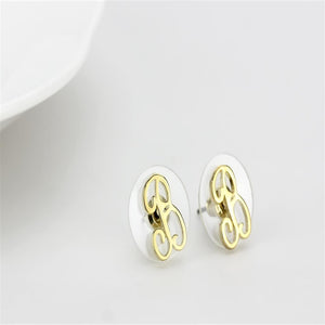 LO4669 - Flash Gold Brass Earrings with No Stone