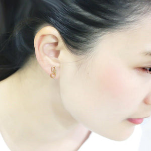 LO4670 - Gold Brass Earrings with No Stone