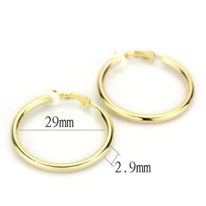 LO4682 - Gold Brass Earrings with No Stone