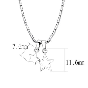 LO4701 - IP rhodium (PVD) Brass Chain Pendant with No Stone