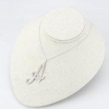 Load image into Gallery viewer, LO4707 - Silver Brass Chain Pendant with Top Grade Crystal  in Clear