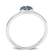 Load image into Gallery viewer, LO4768 - Rhodium Brass Ring with Top Grade Crystal in Montana