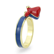 Load image into Gallery viewer, LO4773 - Gold Brass Ring with Epoxy in Blue Series