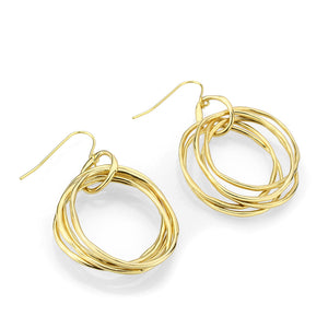 LO4774 - Gold Brass Earring with NoStone in No Stone