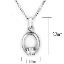Load image into Gallery viewer, LOA1360 - Rhodium Brass Chain Pendant with AAA Grade CZ  in Clear