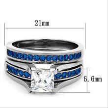 Load image into Gallery viewer, LOA1363 - High polished (no plating) Stainless Steel Ring with AAA Grade CZ  in Multi Color