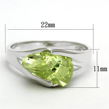 Load image into Gallery viewer, LOS646 - Silver 925 Sterling Silver Ring with AAA Grade CZ  in Apple Green color