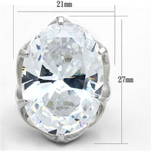 Load image into Gallery viewer, LOS668 - Silver 925 Sterling Silver Ring with AAA Grade CZ  in Clear