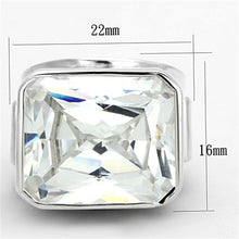 Load image into Gallery viewer, LOS670 - Silver 925 Sterling Silver Ring with AAA Grade CZ  in Clear
