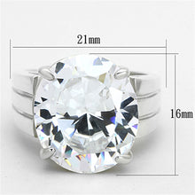 Load image into Gallery viewer, LOS675 - Silver 925 Sterling Silver Ring with AAA Grade CZ  in Clear
