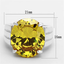 Load image into Gallery viewer, LOS677 - Silver 925 Sterling Silver Ring with AAA Grade CZ  in Topaz