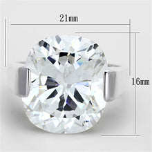 Load image into Gallery viewer, LOS688 - Silver 925 Sterling Silver Ring with AAA Grade CZ  in Clear