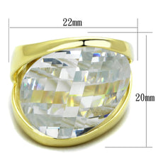 Load image into Gallery viewer, LOS820 Gold 925 Sterling Silver Ring with AAA Grade CZ in Clear